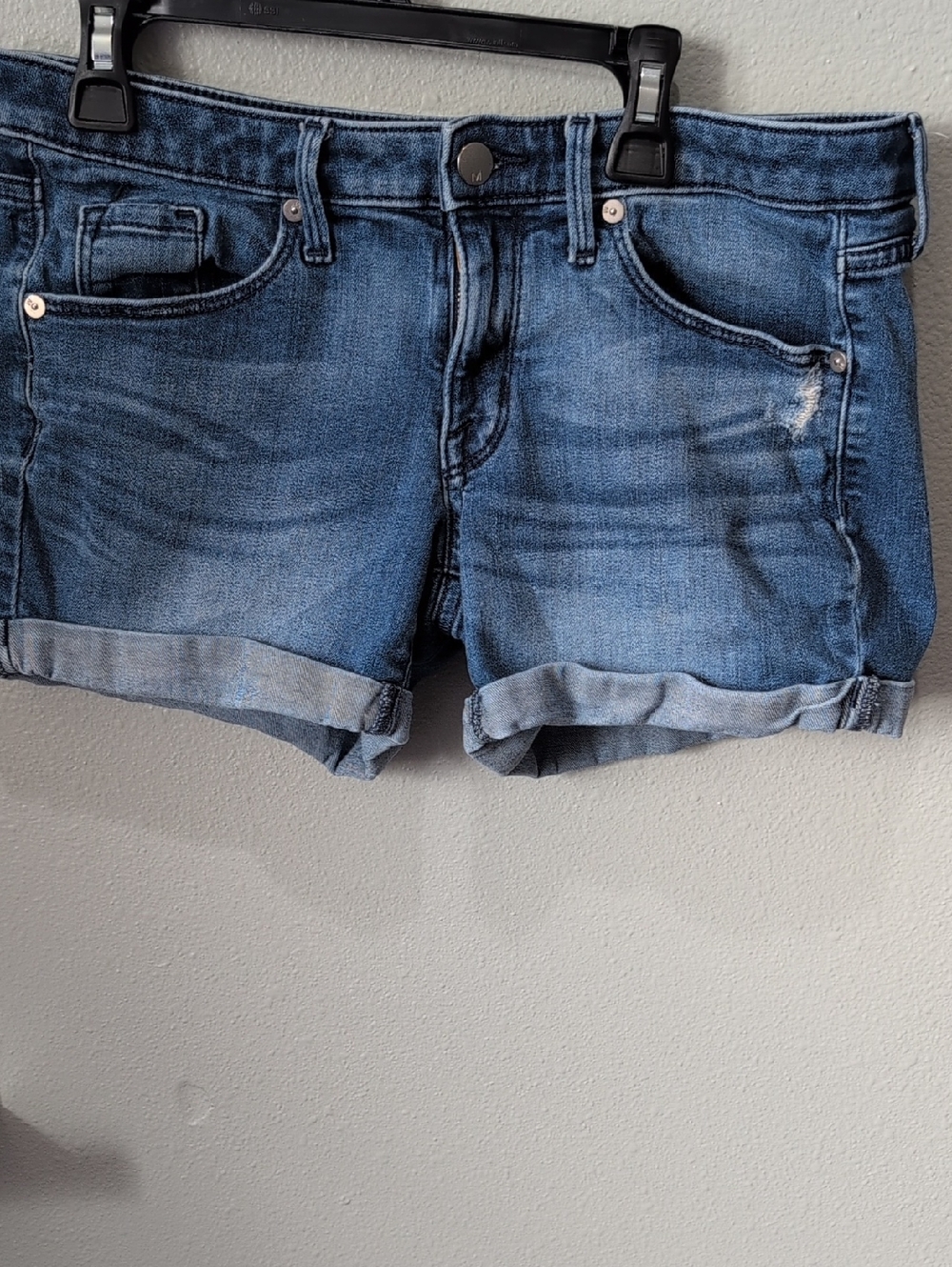 Mossimo Supply Co. Medium Blue Rolled Hem Denim Shorts